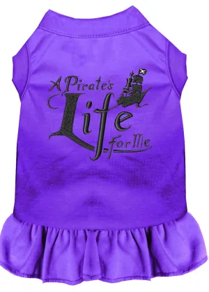 A Pirate's Life Embroidered Dog Dress Purple Med (12)