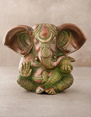 Antique Brass Ganesh Statue