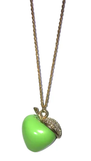 Apparel Addiction Green Apple Necklace