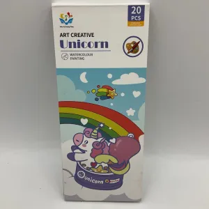 Art Creative Unicorn Built In Water Colors Booklet