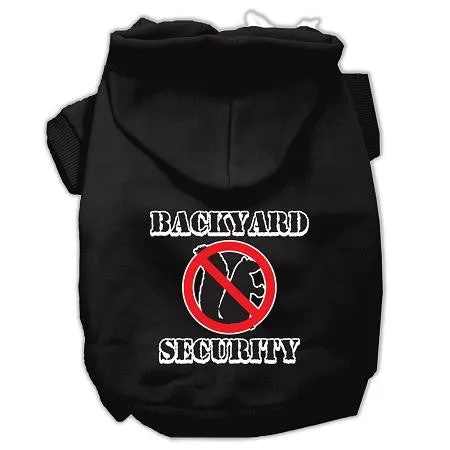 Backyard Security Screen Print Pet Hoodies Black Size Xxxl(20)