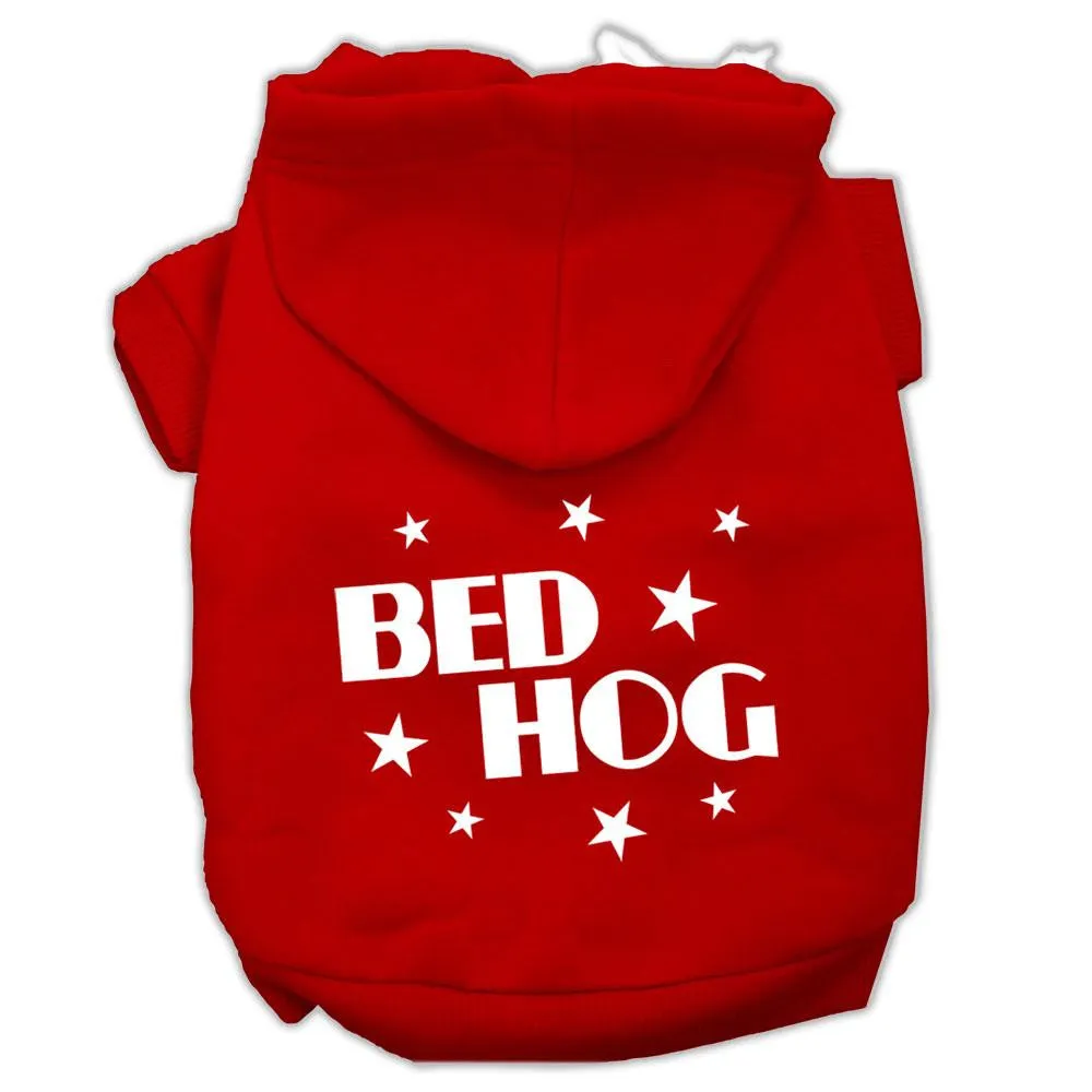 Bed Hog Screen Printed Pet Hoodies Red Size XS (8)