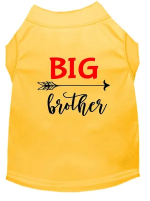 Big Brother Screen Print Dog Shirt Yellow Xxxl