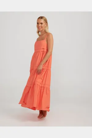 Charlie Holiday   Esme Coral Strappy Maxi Dress