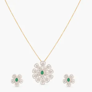 Ginia CZ Silver Pendant Set