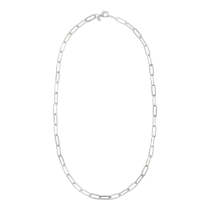 Italian Sterling Silver 18" Paperclip Link Necklace