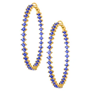 Jo Hoops Yellow Gold Blue Sapphire