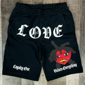 Love apparel- heart face shorts