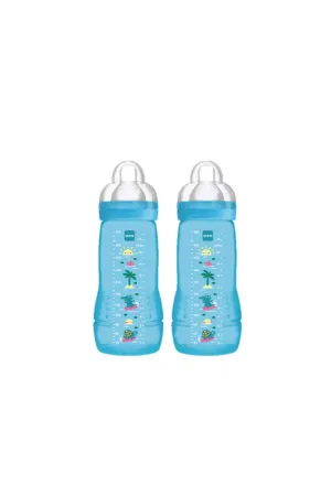 MAM Easy Active Baby Bottle 330ml Teat - 2 Pack