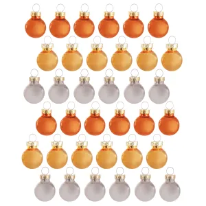 Metallic Mini Baubles Set of 36