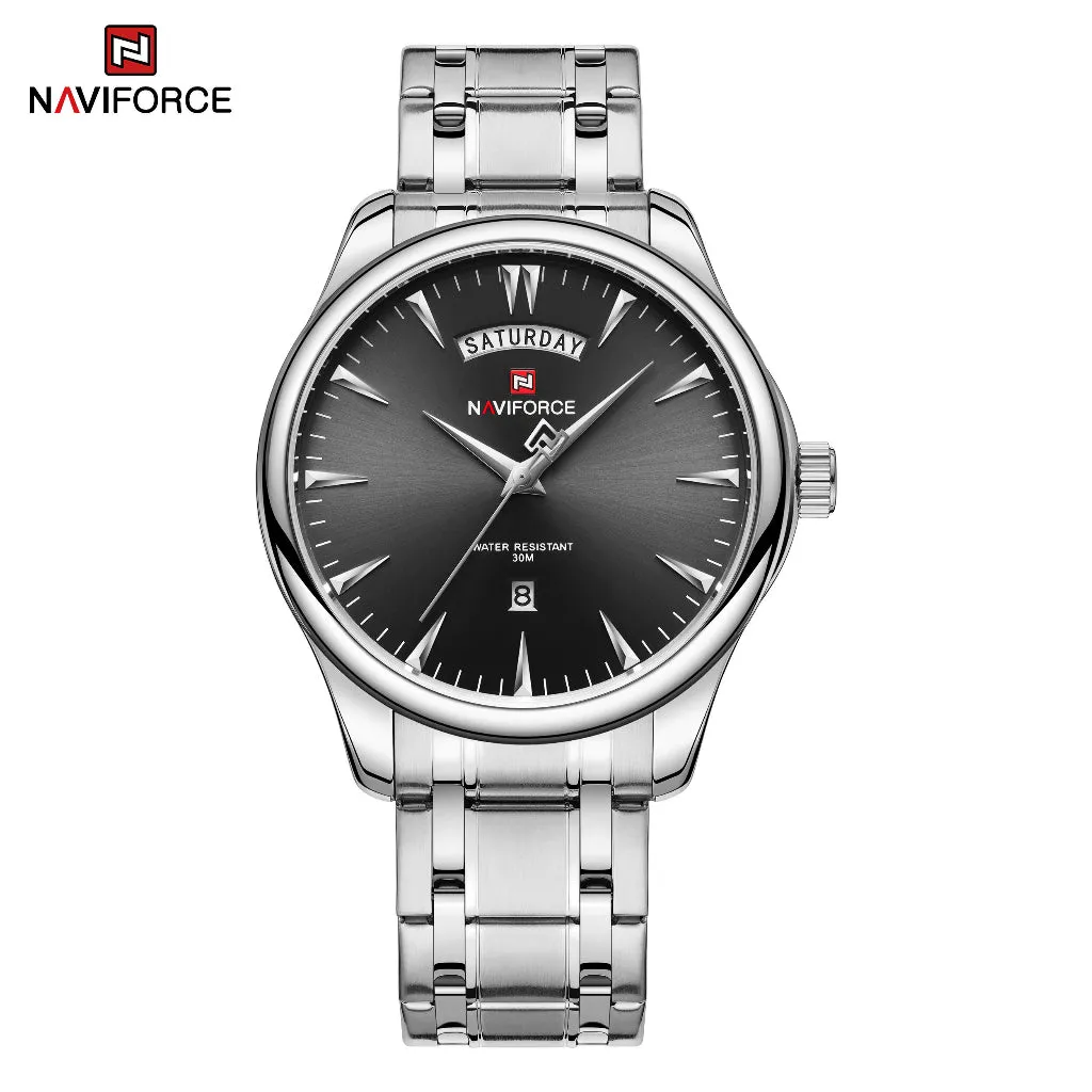 NAVIFORCE 9213 Analog Watch For Men Fashion Casual Sport Wrist Waterproof Stainless Steel Band