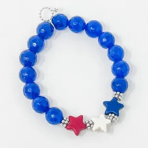 PowerBeads by Jen Petites Patriotic Gemstone Bracelet