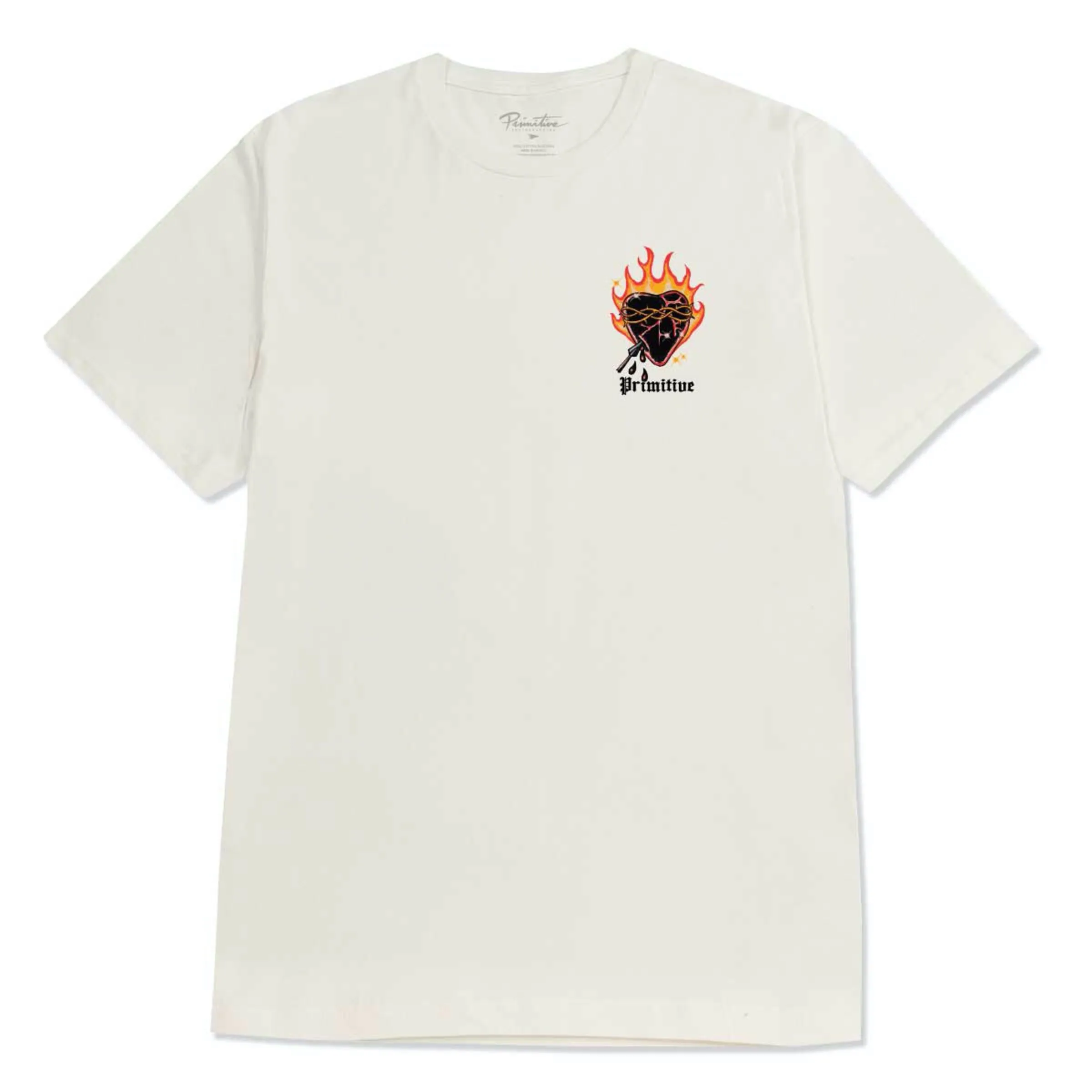 Primitive Flames Tee - Cream