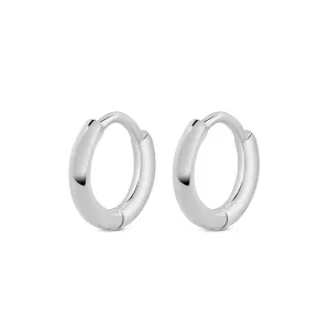 Silver Basic Hoop Huggies